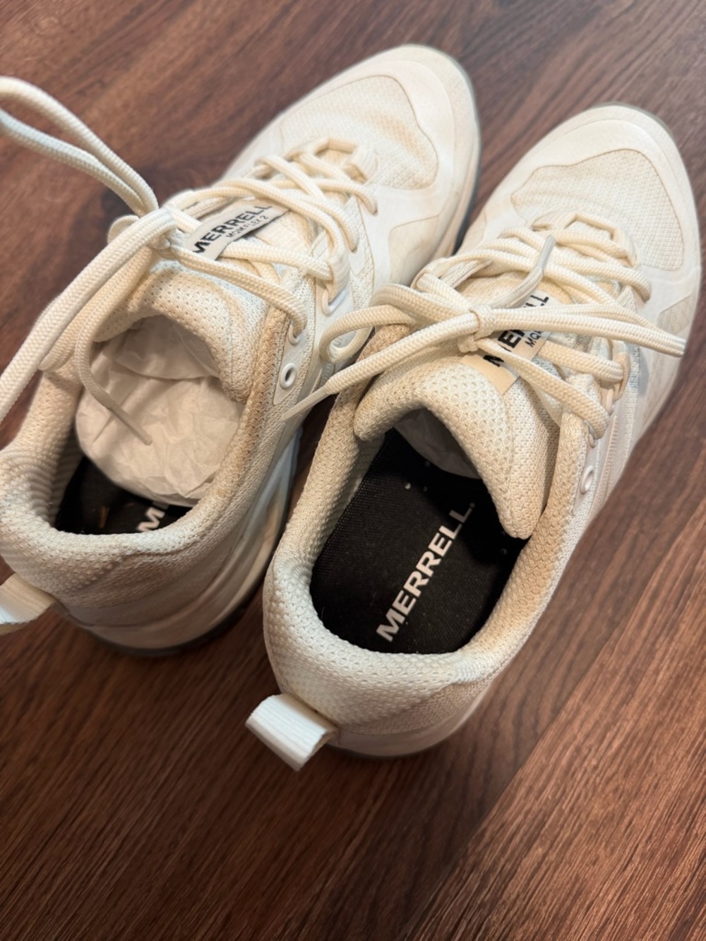 Merrell Off-White Lace-Up Women's Athletic Sneakers